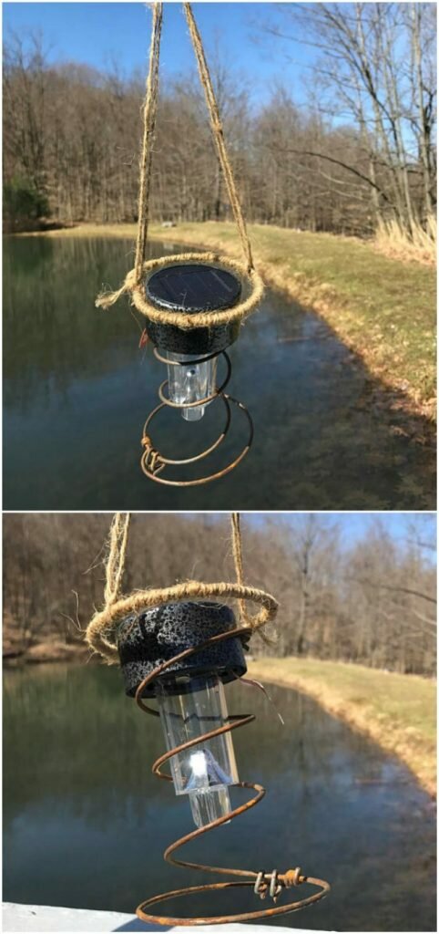 Rustic Wire And Rope Solar Light